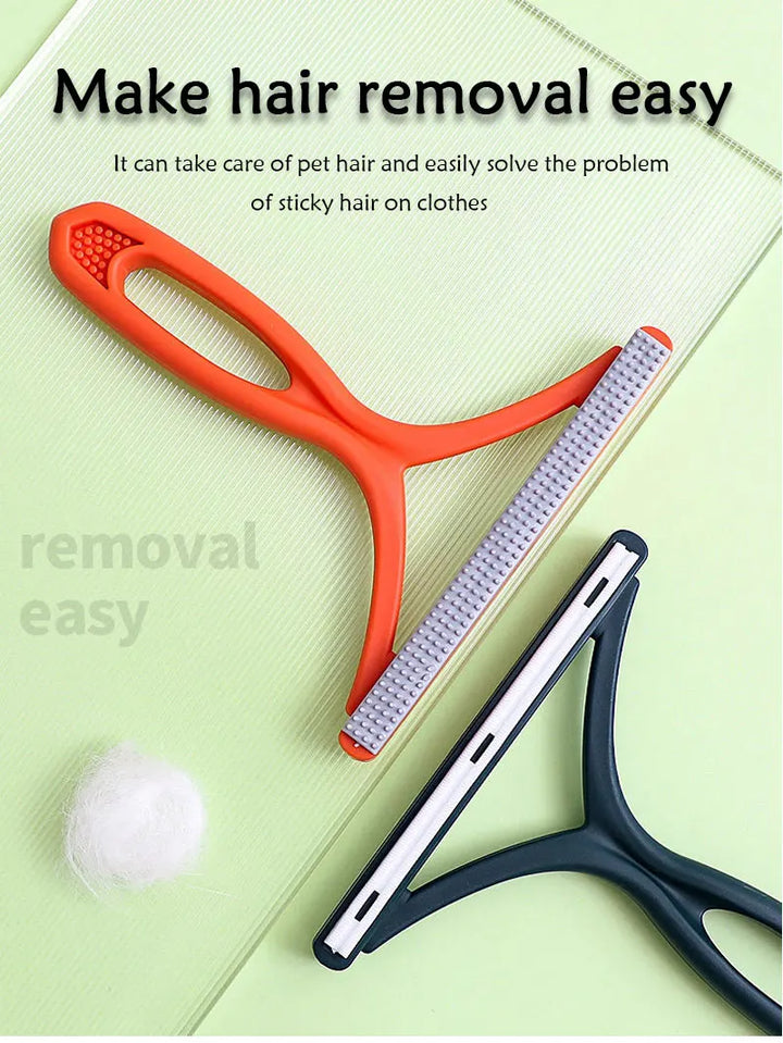 1pc 2-In-1 Double Sided Pet Hair Remover Lint Remover Clean Tool Shaver Sweater Cleaner Fabric Shaver Scraper For Clothes Carpet