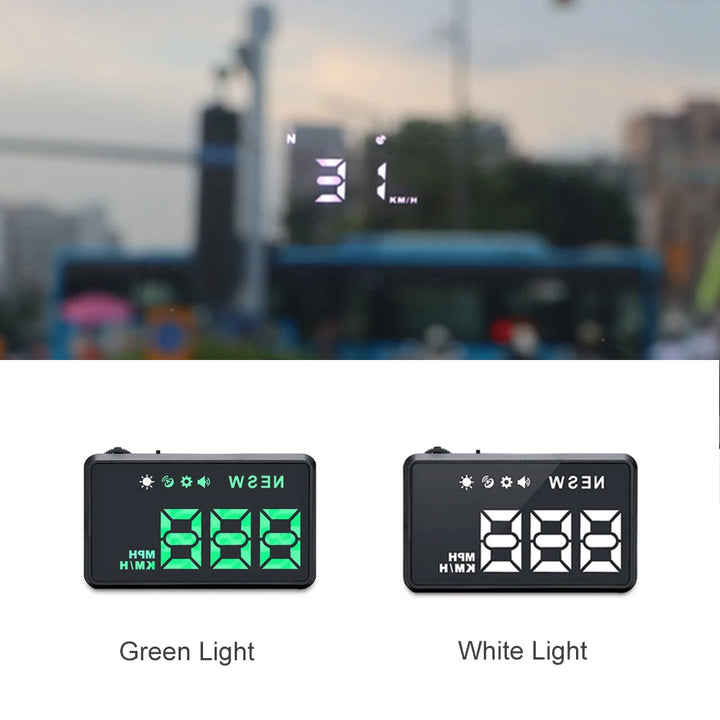 Head-Up Display H1 Car GPS Digital Speedometer With Windshield Projector USB Compatible