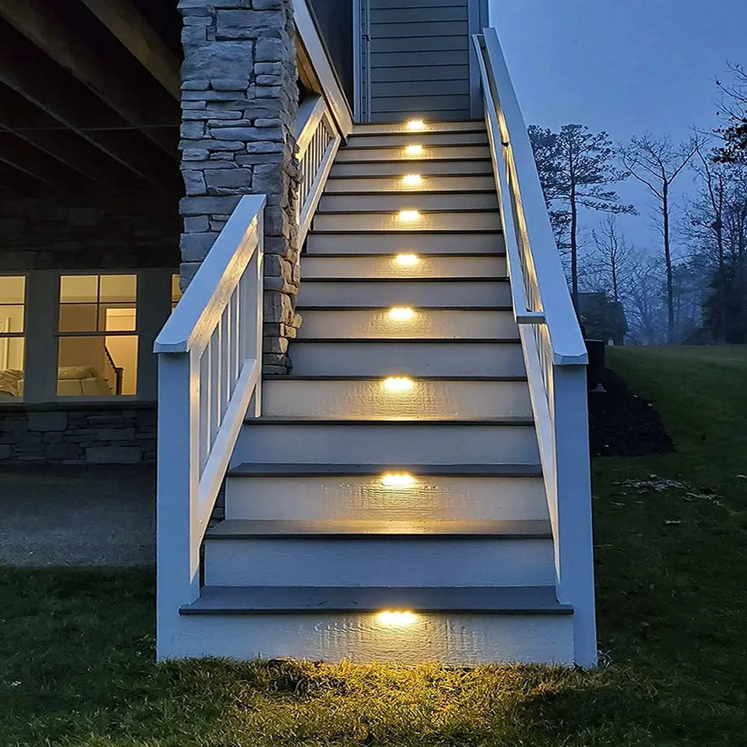 Solar Deck Light For Outdoor IP65 Waterproof,  Solar Power Perfect For Railing, Stairs, Steps, Fence Yard, Patio Pathway