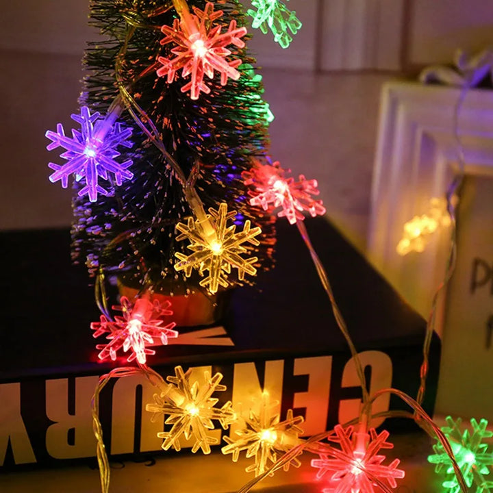 Snowflake Christmas LED Light Merry Christmas Decor for Home 2024 | Christmas Tree Ornaments Xmas Gifts New Year 2024