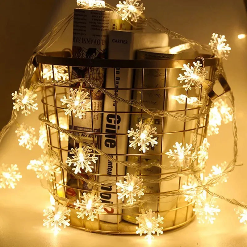 Snowflake Christmas LED Light Merry Christmas Decor for Home 2024 | Christmas Tree Ornaments Xmas Gifts New Year 2024