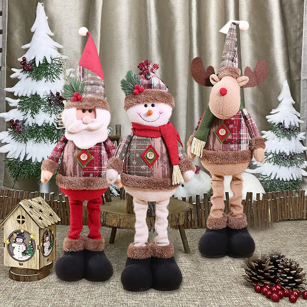 Telescopic Christmas Doll Merry Christmas Decorations For Home 2024 Christmas Ornament Xmas Navidad Noel Gifts New Year 2024