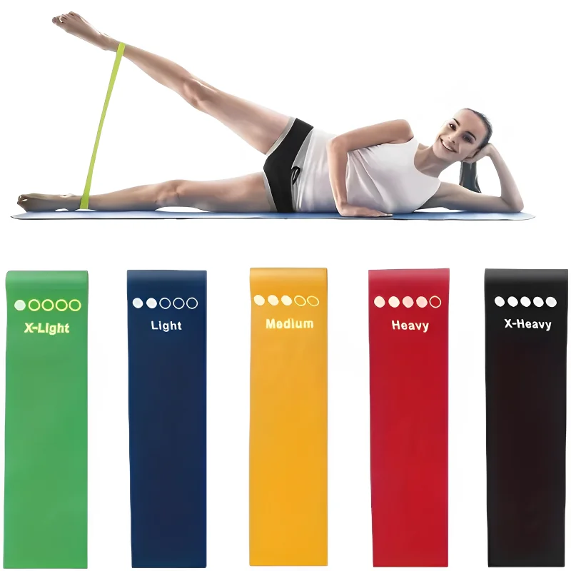 7Pcs TPE Resistance Bands Fitness Set Rubber Loop Strength Training