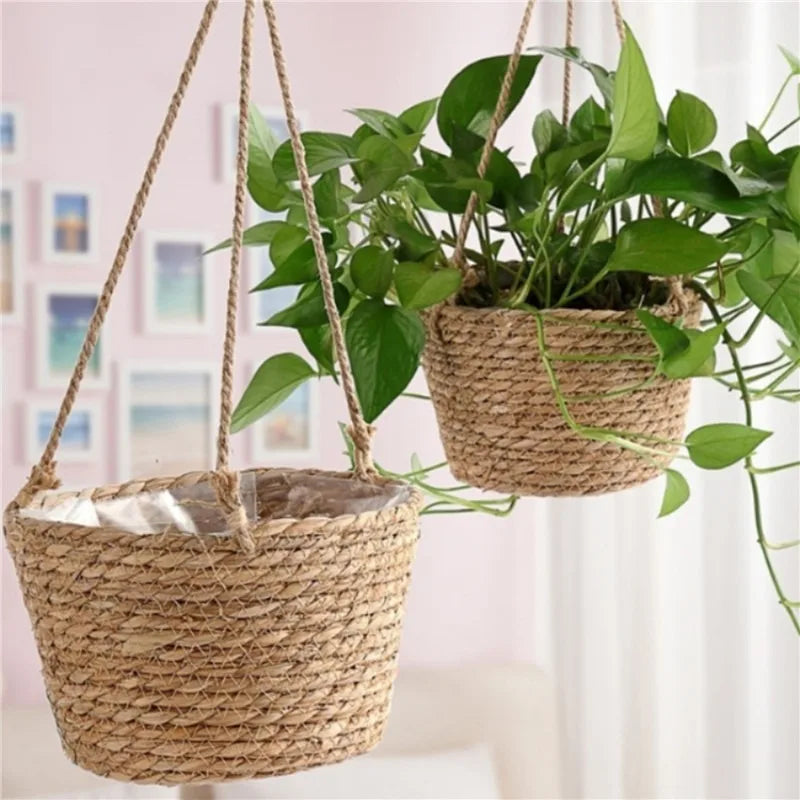 Plant Hanger - Jute Rope Hanging Planter Basket for Indoor and Outdoor Decor