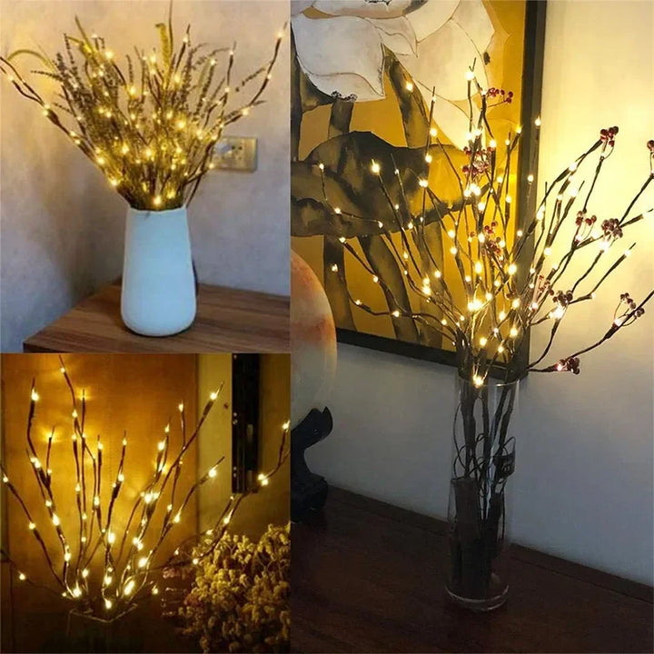 New 2024 Creative Willow Twig Branch Lights 20 LEDs Christmas Decoration for Home Xmas Decoration