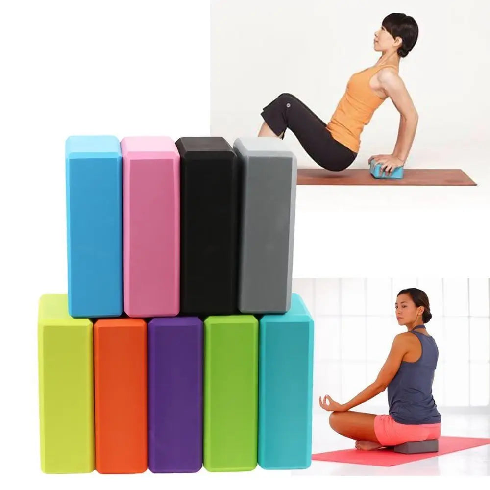 Colored EVA Yoga Block Brick Non-Slip Body Shaping Health Training Sports Stretching Exercise Pilates Gym Foam Fitness Equipment