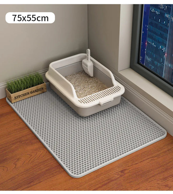 Large Size Cat Litter Mat Double Layer Waterproof Pet Litter Box Mat Non-slip Sand Cat Pad Washable Bed Mat Clean Pad Products