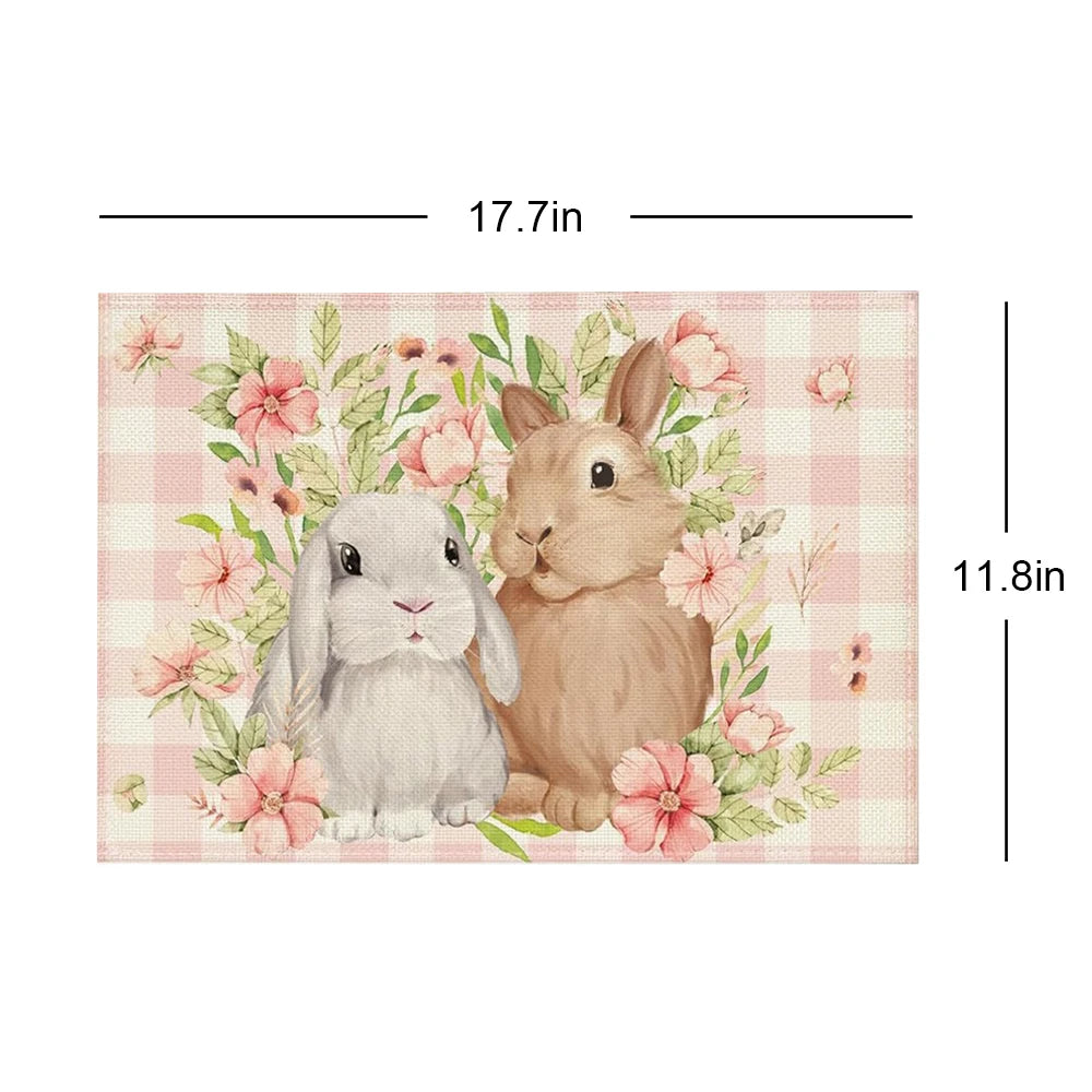 rabbit themed table runner for your home