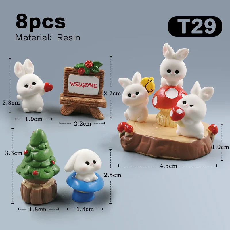 Cute Easter 8 piece rabbit accessory