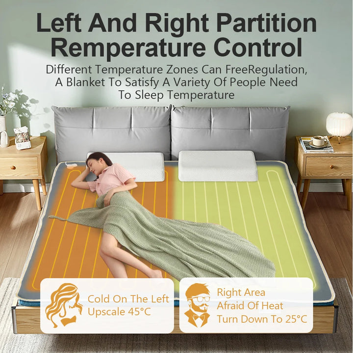 220V/110V Heated Electric Blanket Sheet| Fire Proof, Shock Proof Winter Blankets For Mattress