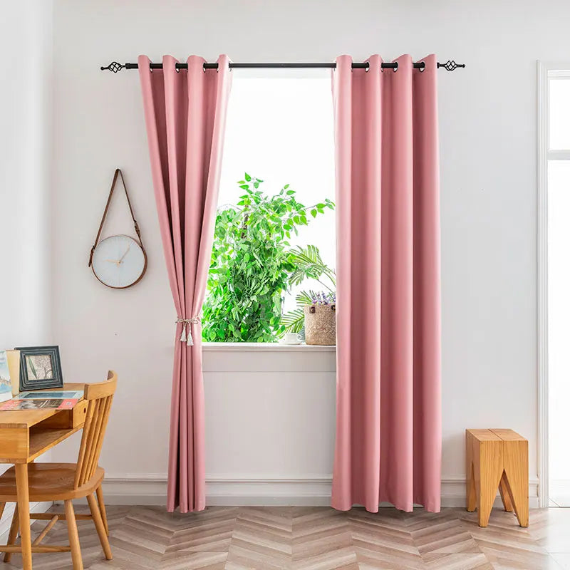 1PC Blackout Curtains With Black TPU Interlining Thin and Light Drapery Panel for Bedroom, Meeting Room, Share Room, Office