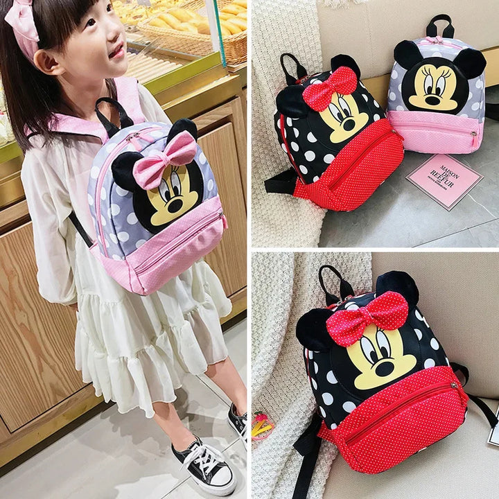 Disney Cartoon Backpack For Kids |Minnie Mickey Mouse Kindergarten Kids Schoolbag