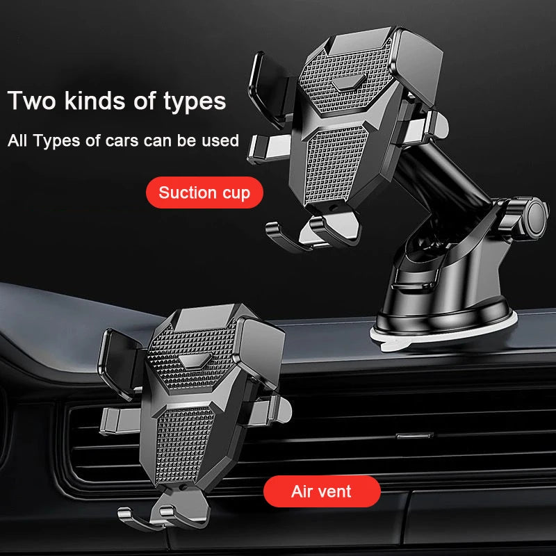 Car Phone Holder Mount Stand For iPhone 13 12 11 Pro  Xiaomi Huawei Samsung with/without suction cup