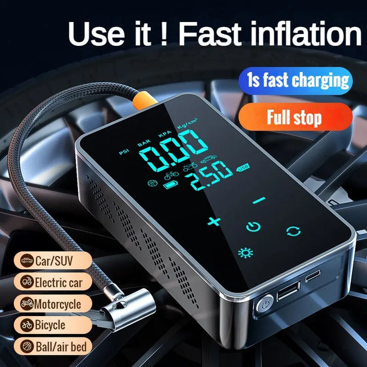 Portable Electric Air Pump For Car, Wired/Wireless With Digital Touch Air Compressor 150PSI Multipurpose Air Pump