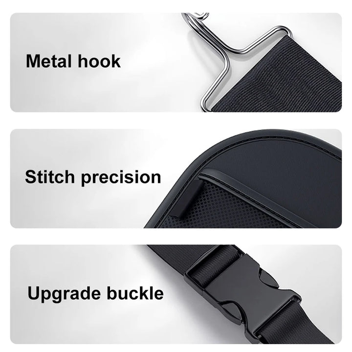 7-Pocket Car Seat Back Storage Bag, All-in-One Hanging Car Organizer