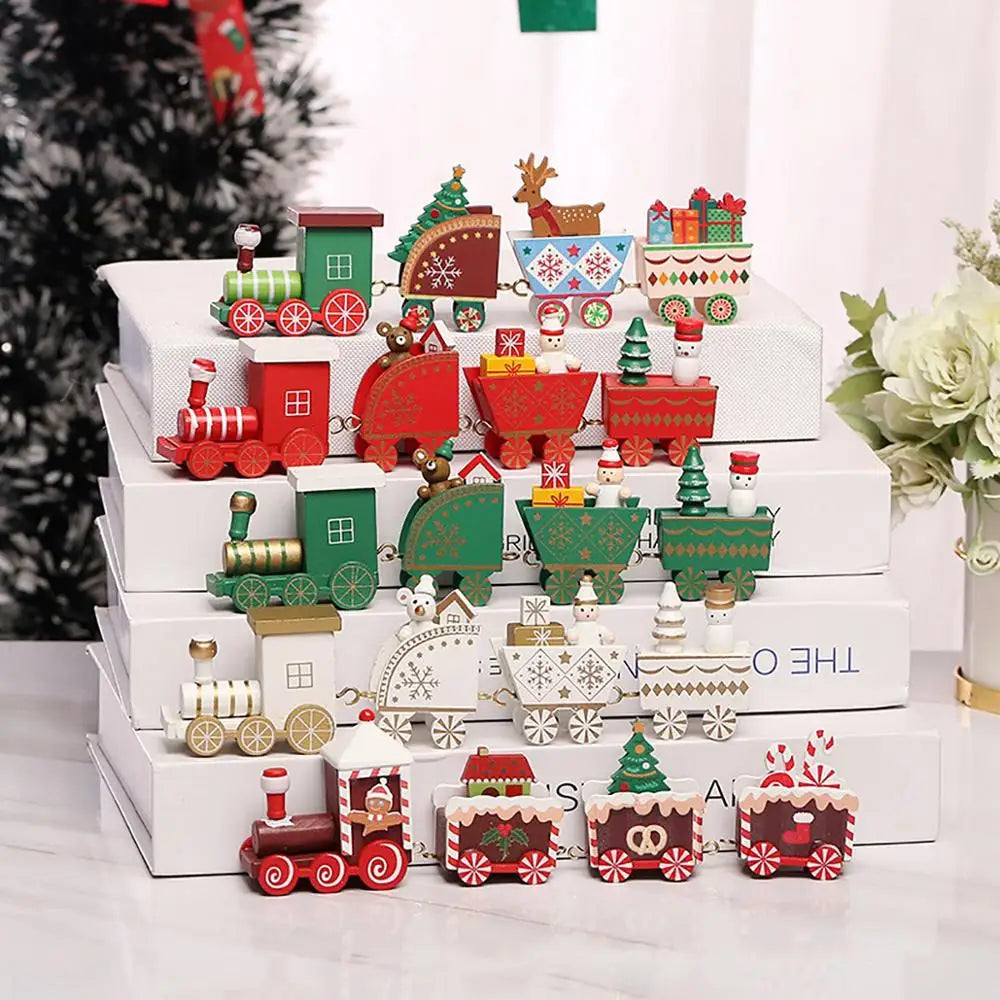 Christmas Train Merry Christmas Decorations For Home 2023 Cristmas Ornament Xmas Navidad Noel Gifts Happy New Year 2024