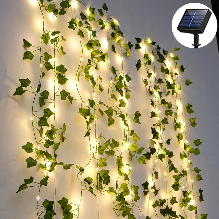 5M/ 10M Solar Fairy LED Lights | Maple Leaf | Waterproof Outdoor Garland Solar Lamp | Christmas, Garden Decoration