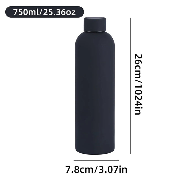 500/750ML Small Mouth Thermos Cup | Outdoor Stainless Steel Bottle, Rubber Paint Sports Kettle, Thickened Double Water Cup