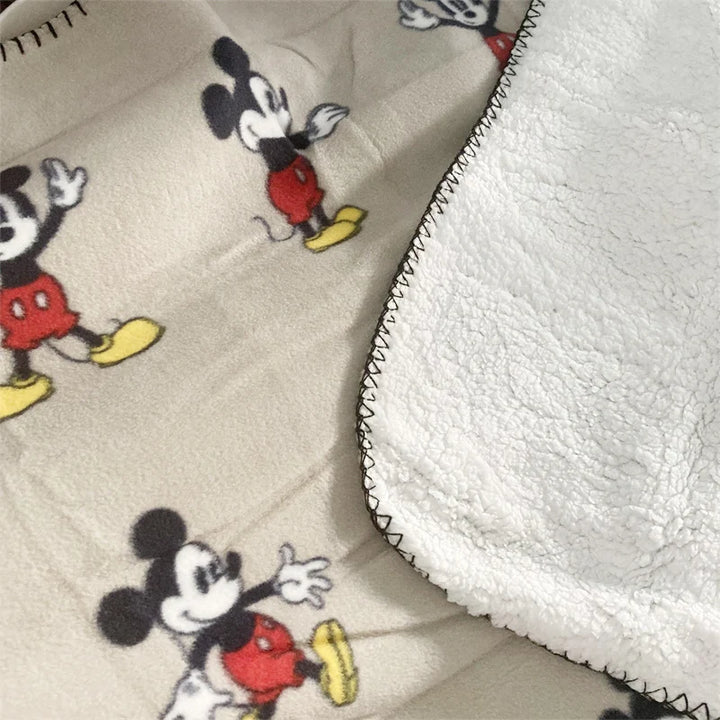 Disney Cartoon Mickey Mouse Four Seasons Thicken Super Soft Fleece Kids Blanket Children Boy Girl Throw Blanket Gift 70x100cm