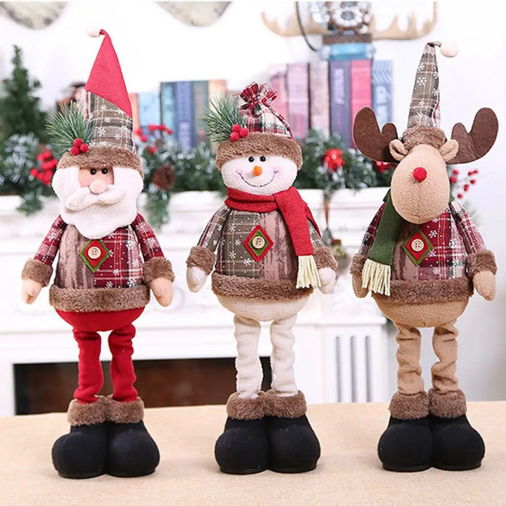 Telescopic Christmas Doll Merry Christmas Decorations For Home 2024 Christmas Ornament Xmas Navidad Noel Gifts New Year 2024