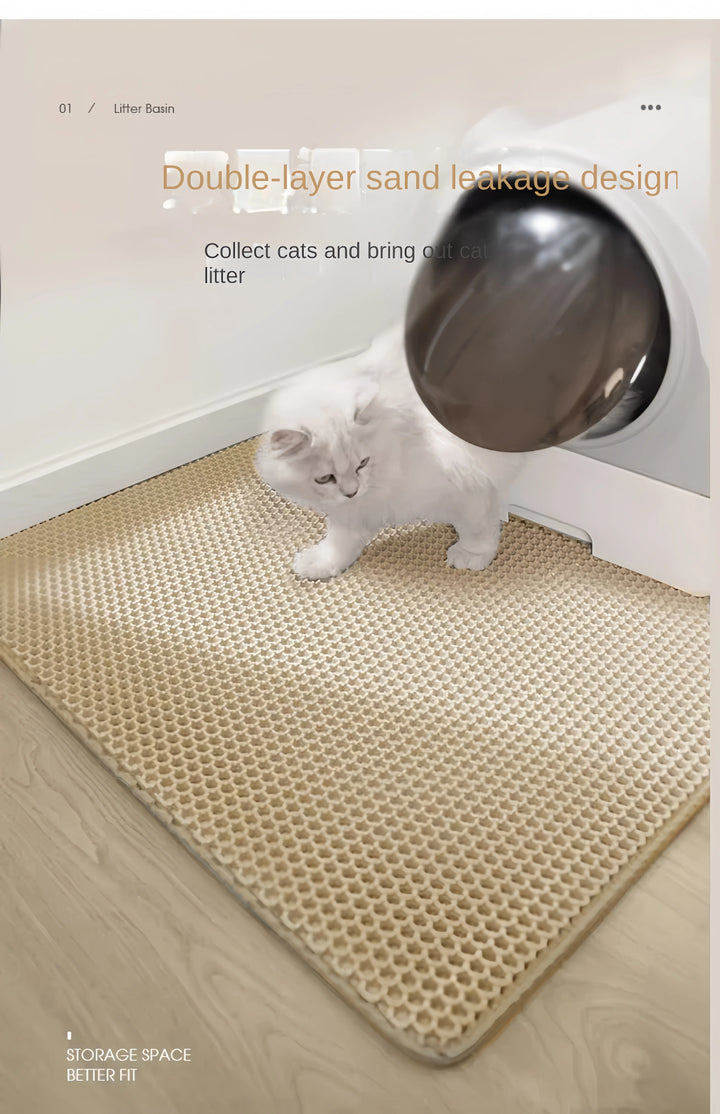 Large Size Cat Litter Mat Double Layer Waterproof Pet Litter Box Mat Non-slip Sand Cat Pad Washable Bed Mat Clean Pad Products