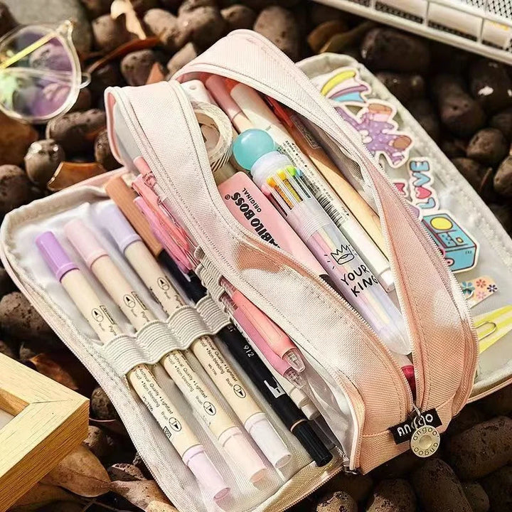 Large Capacity Pencil Case | Pencil Cases Student Pen Case Big School Supplies Stationery | Box Pencil Pouch For Boys & Girls