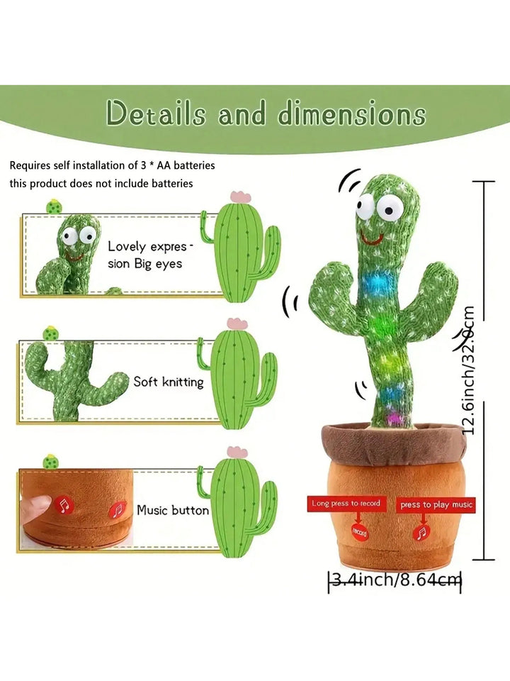 Singing, Dancing, Talking Cactus Toys For Kids. Mimicking Recording Repeating Sound