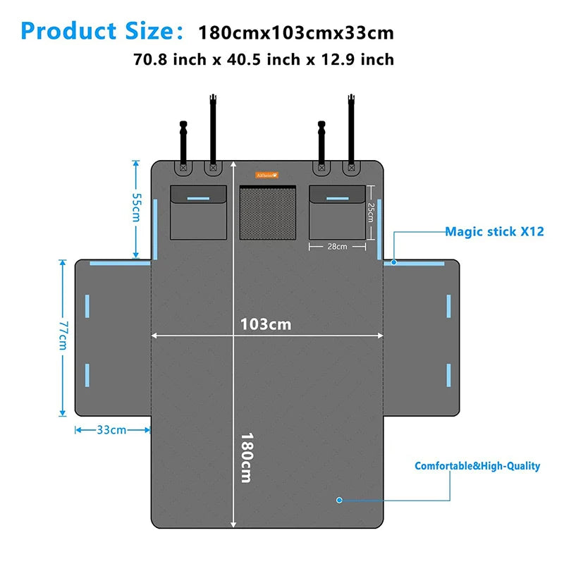 5-Layer Trunk Cargo Liner for Pet, Thicken Oxford Cloth, Waterproof, Anti Slip, Wear-Resistant Cushion for Pets