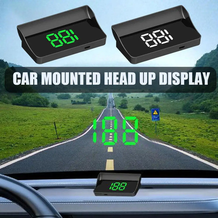 Car Head Up HD Display With GPS Speedometer, Digital HUD Windshield Projector