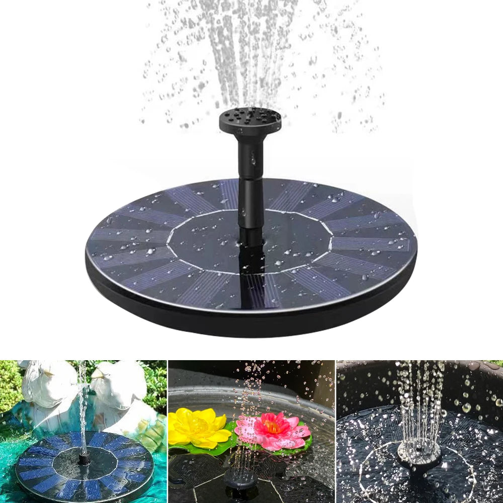 Solar Powered Fountain Bird Bath Pond Patio Garden Decoration Waterfall Pump