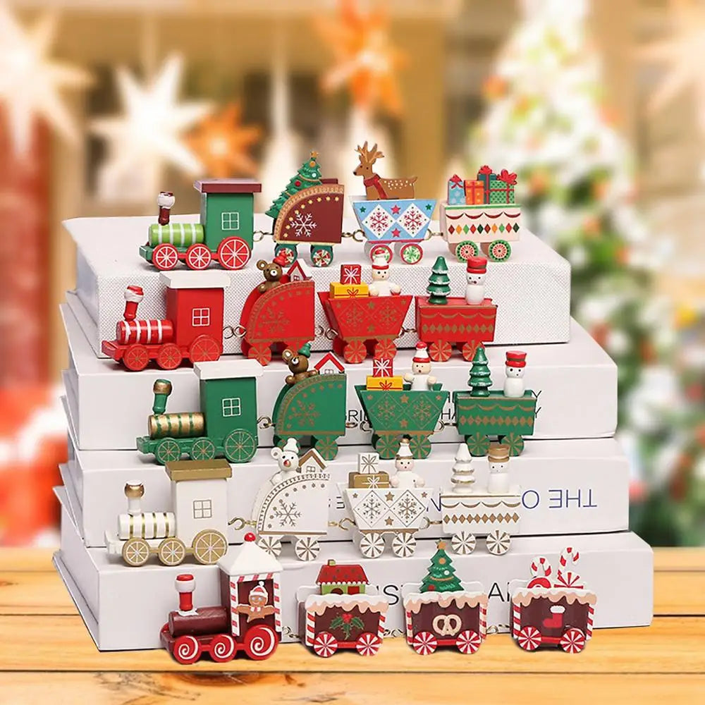 Christmas Train Merry Christmas Decorations For Home 2023 Cristmas Ornament Xmas Navidad Noel Gifts Happy New Year 2024