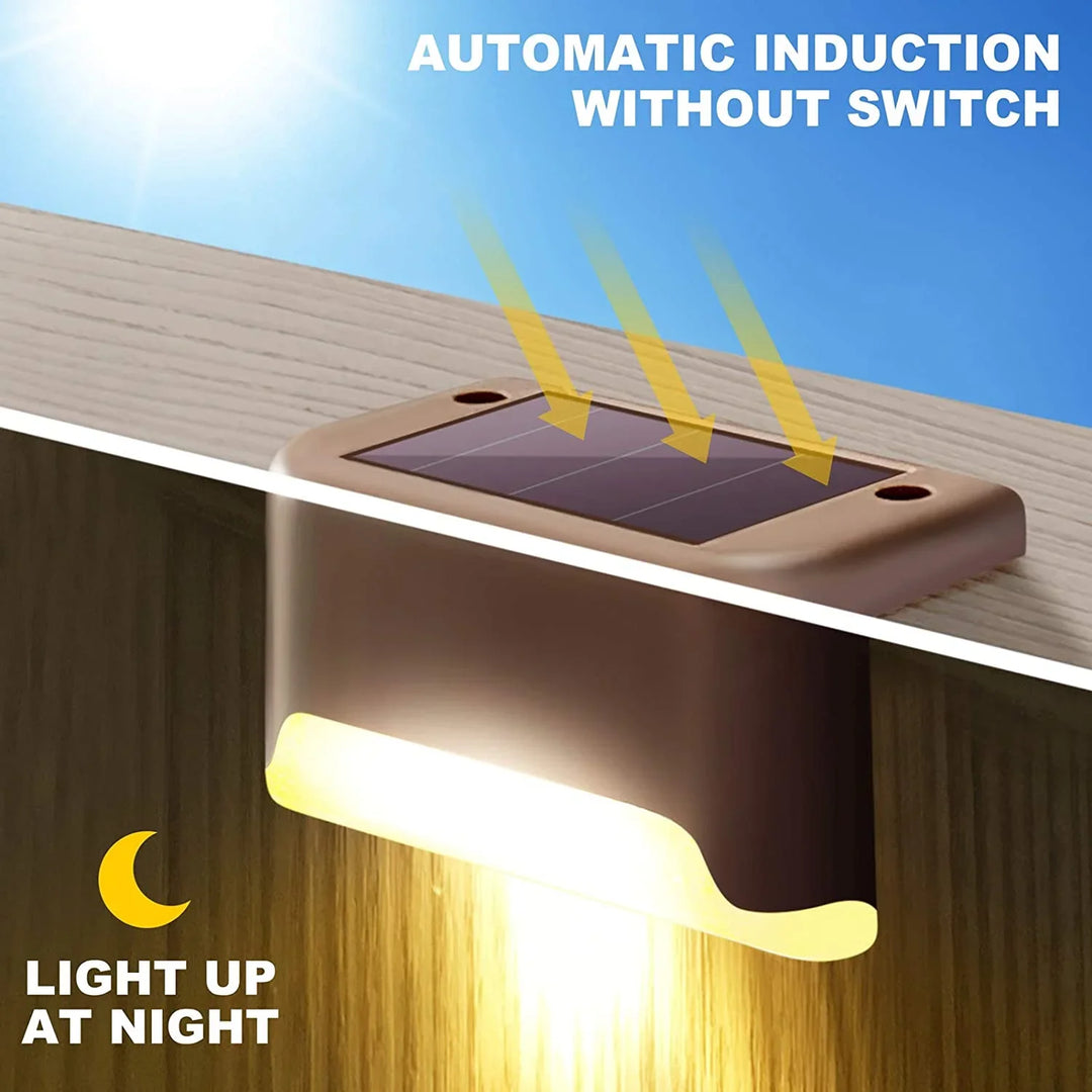 Solar Deck Light For Outdoor IP65 Waterproof,  Solar Power Perfect For Railing, Stairs, Steps, Fence Yard, Patio Pathway