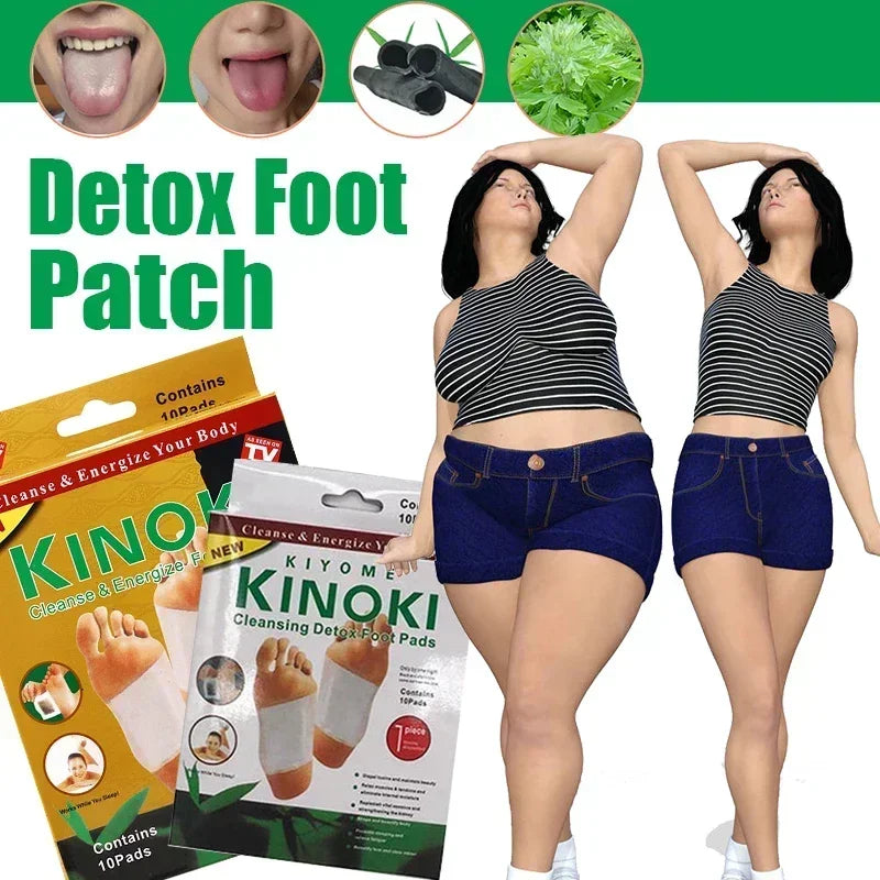 Korea Kinoki Cleansing Detox Leg Healthy Herbal Pads Feet Care Foot Spa Foot Care Dispel Dampness Sleep Well