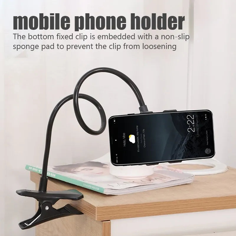 Adjustable Cell Phone Holder For Home, Bed, Desktop With Mount Bracket Smartphone Stand