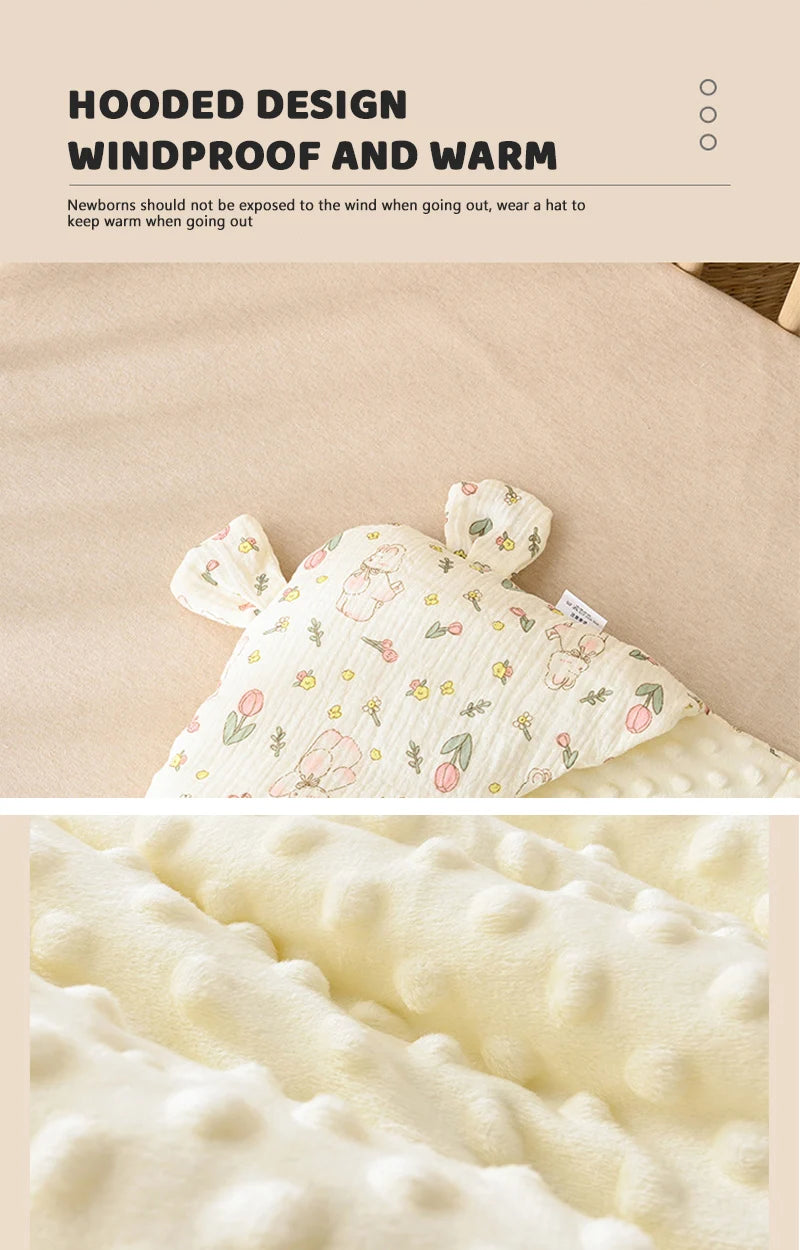 Baby Swaddle Blanket Newborn 100% Cotton Sleepin Babies Blankets Cover Infant Warm Sleep Sack With straps for 0-1Y 90*90cm