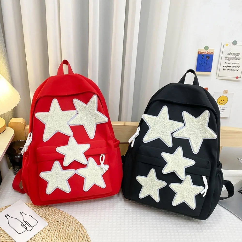 Fashion Stars Large Capacity Waterproof School Backpack |Nylon Shoulder Bags