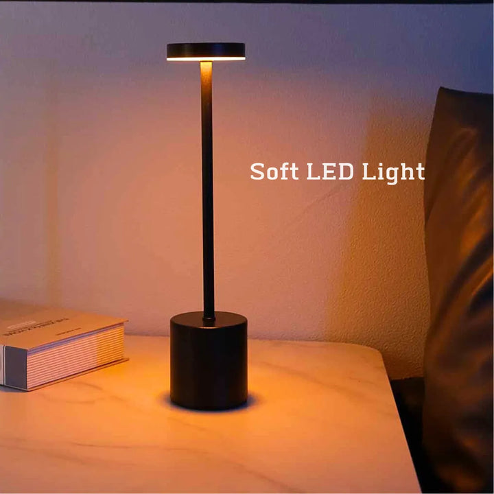 LED Rechargeable, Touch, Metal Table Lamp Bedroom, Living Room,  Creative Ambient Light. Indoor Decoration