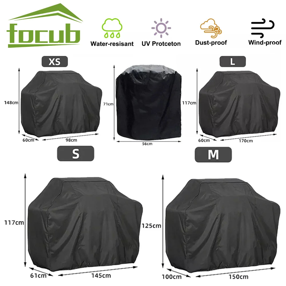 Barbeque Grill Covers Heavy Duty Waterproof, UV Resistant| BBQ Grill Cover 8 Sizes Compatible for Weber, Charbroil