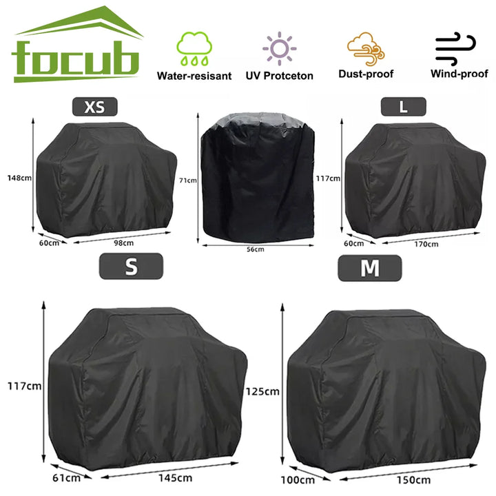 Barbeque Grill Covers Heavy Duty Waterproof, UV Resistant| BBQ Grill Cover 8 Sizes Compatible for Weber, Charbroil