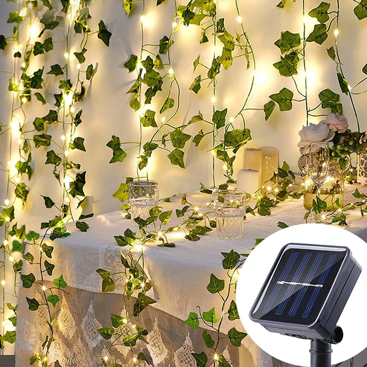 Fairy Solar LED Lights String | Maple Leaf | Waterproof Garland Solar Lamp For Christmas & Garden Decoration