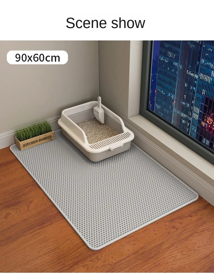 Large Size Cat Litter Mat Double Layer Waterproof Pet Litter Box Mat Non-slip Sand Cat Pad Washable Bed Mat Clean Pad Products