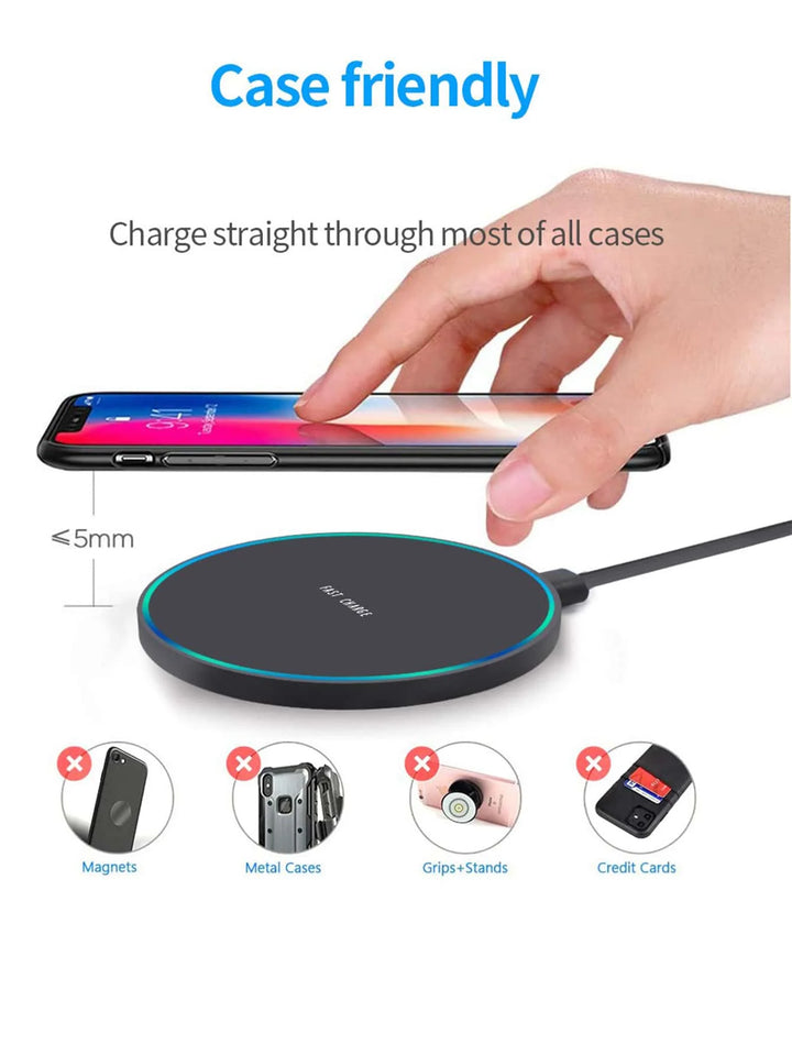 15 W Universal Fast Wireless Charging Station | Wireless Charger Pad For iPhone 14 13 12 15 11Pro XS Max