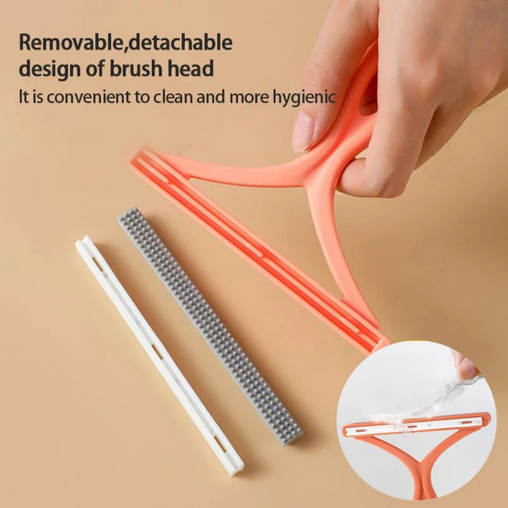 1pc 2-In-1 Double Sided Pet Hair Remover Lint Remover Clean Tool Shaver Sweater Cleaner Fabric Shaver Scraper For Clothes Carpet