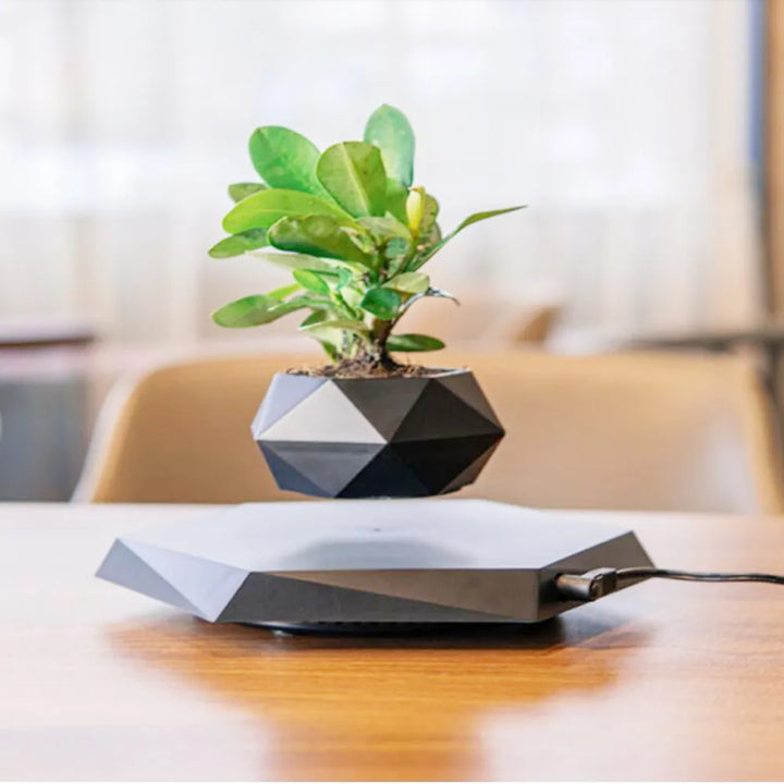 Levitating Air Bonsai Pot Rotation Planters Magnetic Suspension Floating Pot for Home Decoration