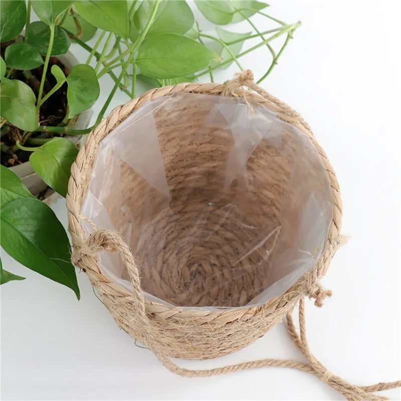 Plant Hanger - Jute Rope Hanging Planter Basket for Indoor and Outdoor Decor