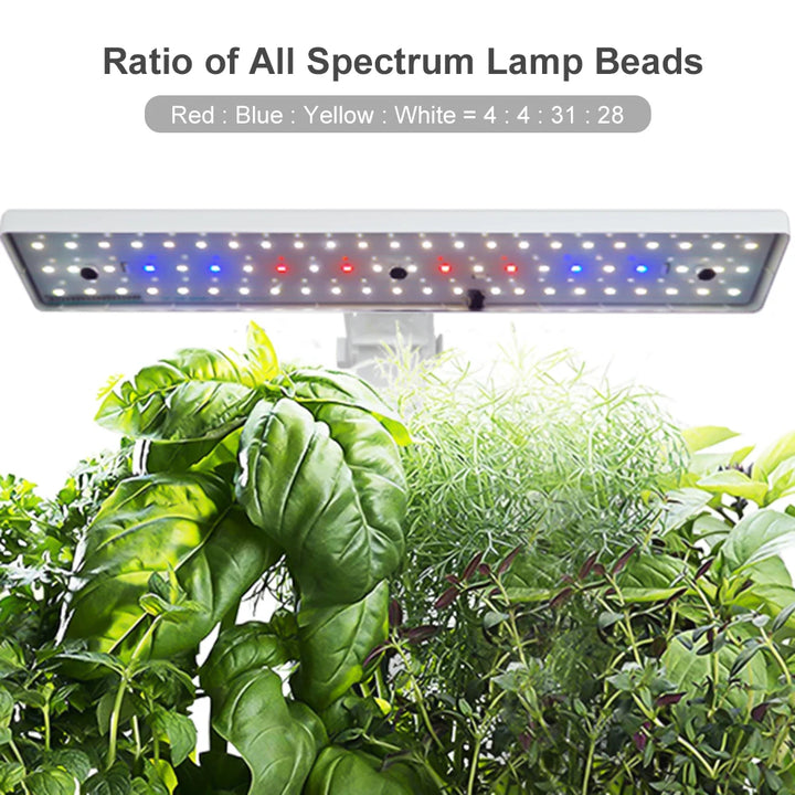 Water Pump Hydroponic System | Indoor Garden with 15W LED Lights, 9 Pods, and Auto Timing