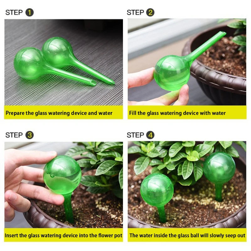 Self Watering Plastic Ball Feeder Water Cans Flowerpot Drip Irrigation Device for Indoor Outdoor Plants