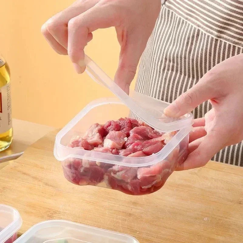 5/1Pcs Food Storage Containers With Lid Mini Transparent Fridge Meat Vegetable Fresh-Keeping Organizer Box For Kitchen Storage
