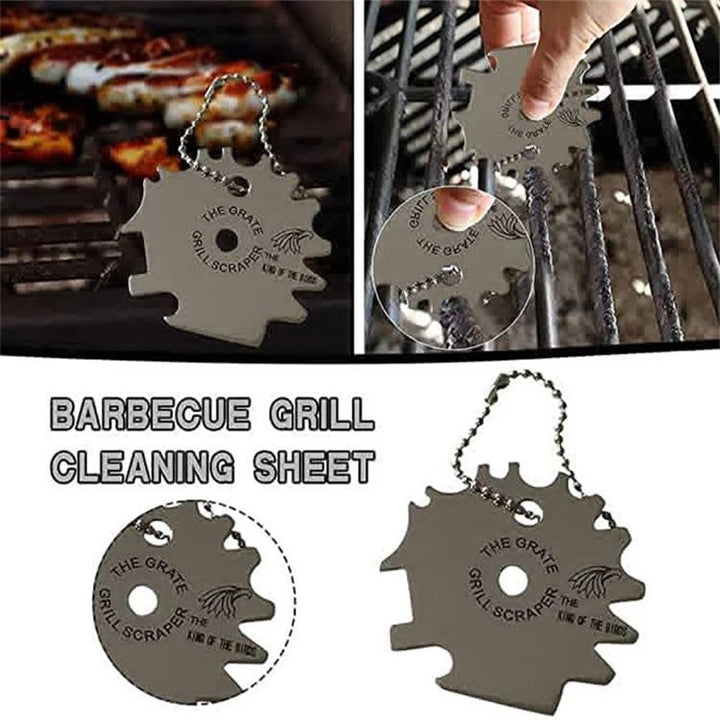 Portable Metal BBQ Grills Grate Cleaner | Cleaning Barbecue Scraper Scrubber Tool | Grill Scraper