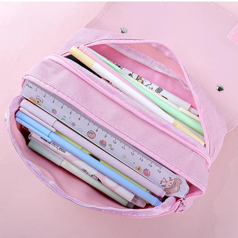 3D Pencil Case For Girls | Decompression Pen Pouch | Waterproof School Supplies Aesthetic Organiser Box Korean Stationery